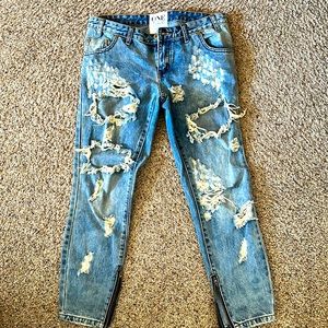 Heavy stress Jeans 7/8